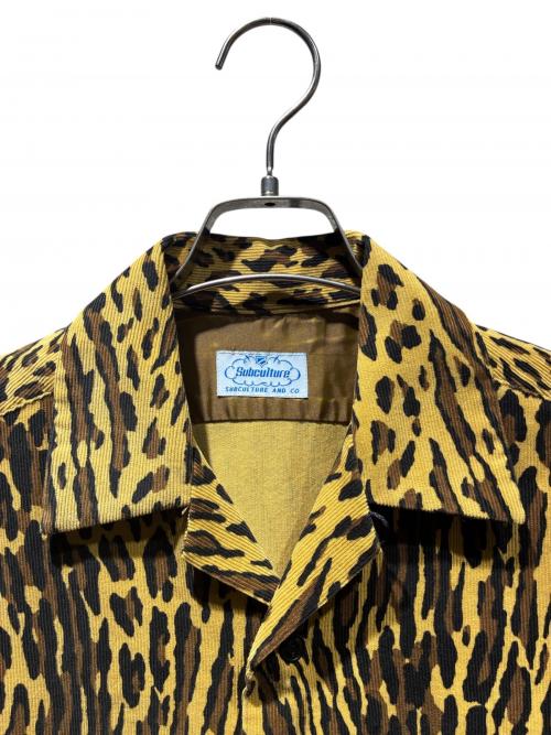 Subculture（サブカルチャー）Subculture (サブカルチャー) LEOPARD CORDUROY SHIRT ブラウン×ブラック サイズ:1 未使用品の古着・服飾アイテム