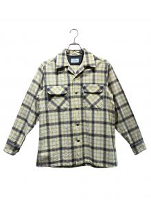 Subculture（サブカルチャー）の古着「COTTON CHECK SHIRT」｜ベージュ×グレー