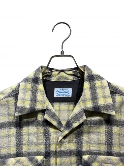Subculture（サブカルチャー）Subculture (サブカルチャー) COTTON CHECK SHIRT ベージュ×グレー サイズ:1 未使用品の古着・服飾アイテム