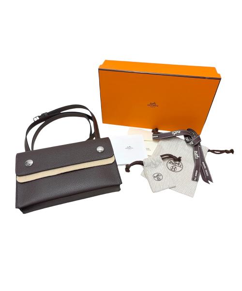 HERMES（エルメス）HERMES (エルメス) Hermèsap to go エルメスナップトゥーゴー/ヴォーエプソン/エベンヌ/K刻印：2025年製造/シルバー金具 エベンヌの古着・服飾アイテム