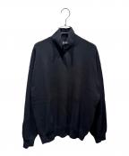 AURALEEオーラリー）の古着「BABY CASHMERE KNIT POLO TOP/A25AP14BC」｜ブラック