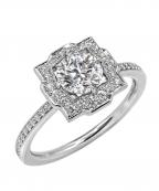 HARRY WINSTONハリーウィンストン）の古着「Belle Round Brilliant Diamond Micropave Engagement Ring ベル・エンゲージメントリング」