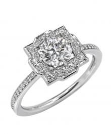 HARRY WINSTON（ハリーウィンストン）の古着「Belle Round Brilliant Diamond Micropave Engagement Ring ベル・エンゲージメントリング」