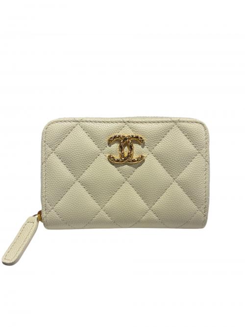CHANEL（シャネル）CHANEL (シャネル) マトラッセ/コインケース/AP5008 アイボリー×ゴールド金具 サイズ:-の古着・服飾アイテム