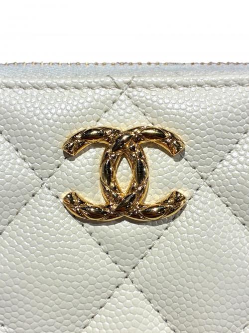 CHANEL（シャネル）CHANEL (シャネル) マトラッセ/コインケース/AP5008 アイボリー×ゴールド金具 サイズ:-の古着・服飾アイテム
