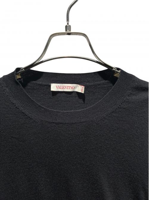 VALENTINO（ヴァレンティノ）VALENTINO (ヴァレンティノ) ウールニット ブラック サイズ:Mの古着・服飾アイテム