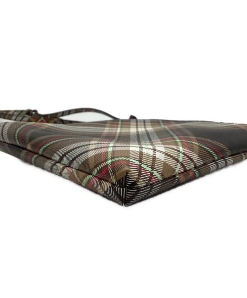 Vivienne Westwood（ヴィヴィアンウエストウッド）Vivienne Westwood (ヴィヴィアンウエストウッド) ダービースクエアクロスボディバッグ ブラウン×ブラック×ホワイトの古着・服飾アイテム