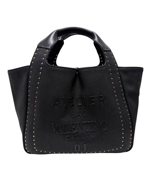 VALENTINO GARAVANI（ヴァレンティノ・ガラヴァーニ）VALENTINO GARAVANI (ヴァレンティノ・ガラヴァーニ) アトリエバッグ01メタルステッチエディション ブラックの古着・服飾アイテム