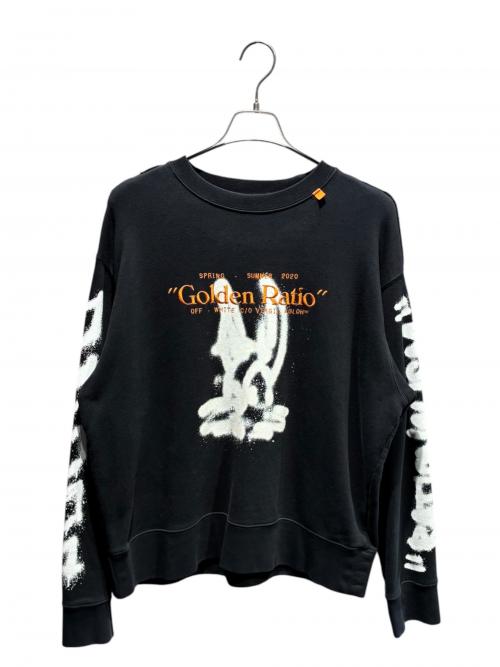 OFFWHITE（オフホワイト）OFFWHITE (オフホワイト) Cartoon Golden Ratio Incompiuto Sweatshirt ブラック サイズ:XSの古着・服飾アイテム
