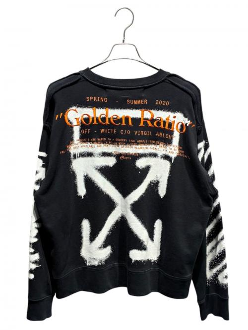 OFFWHITE（オフホワイト）OFFWHITE (オフホワイト) Cartoon Golden Ratio Incompiuto Sweatshirt ブラック サイズ:XSの古着・服飾アイテム