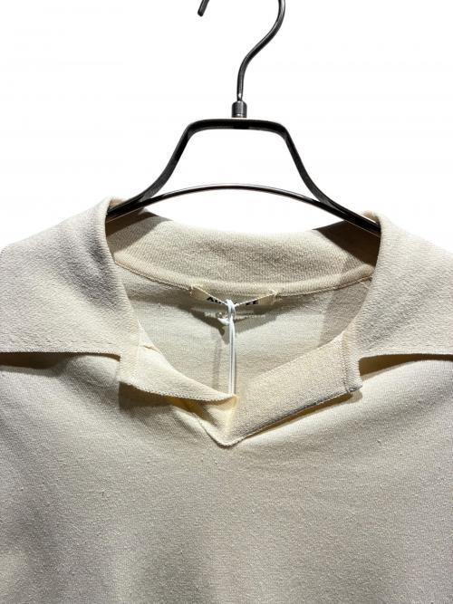 AURALEE（オーラリー）AURALEE (オーラリー) HIGH GAUGE TUSSAH SILK KNIT SKIPPER POLO/A26SP02SJ アイボリー サイズ:4の古着・服飾アイテム