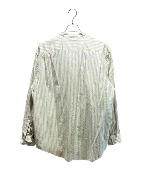 AURALEE（オーラリー）AURALEE (オーラリー) COTTON SILK STRIPE STAND COLLAR SHIRT アイボリー サイズ:4の古着・服飾アイテム