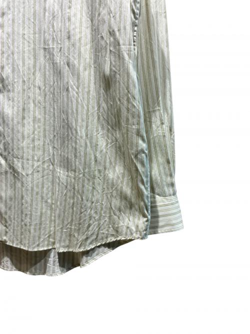 AURALEE（オーラリー）AURALEE (オーラリー) COTTON SILK STRIPE STAND COLLAR SHIRT アイボリー サイズ:4の古着・服飾アイテム