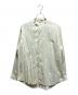 AURALEE（オーラリー）の古着「COTTON SILK STRIPE STAND COLLAR SHIRT」｜アイボリー
