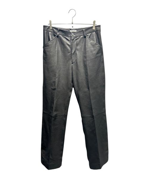 AURALEE（オーラリー）AURALEE (オーラリー) TEXTURED LAMB LEATHER PANTS ブラック サイズ:SIZE ５の古着・服飾アイテム