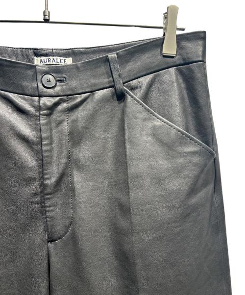 AURALEE（オーラリー）AURALEE (オーラリー) TEXTURED LAMB LEATHER PANTS ブラック サイズ:SIZE ５の古着・服飾アイテム