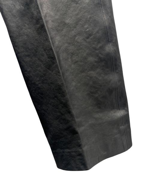 AURALEE（オーラリー）AURALEE (オーラリー) TEXTURED LAMB LEATHER PANTS ブラック サイズ:SIZE ５の古着・服飾アイテム