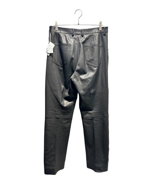 AURALEE（オーラリー）AURALEE (オーラリー) TEXTURED LAMB LEATHER PANTS ブラック サイズ:SIZE ５の古着・服飾アイテム