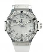 HUBLOTウブロ）の古着「BigBang All Whtite Diamonds Mother of Pearl ビッグ・バン オールホワイト ダイヤモンド マザーオブパール Ref.361.SE.6010.RW.1104 38mm ホワイトシェル文字盤」｜ホワイト