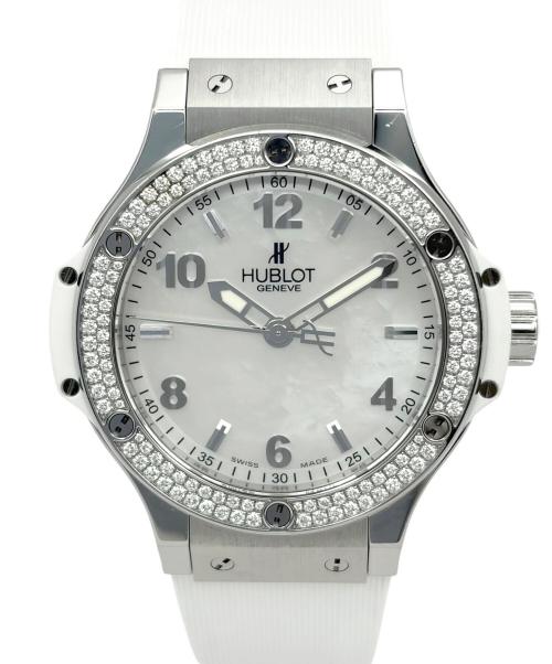 HUBLOT（ウブロ）BigBang All Whtite Diamonds Mother of Pearl ビッグ・バン オールホワイト ダイヤモンド マザーオブパール Ref.361.SE.6010.RW.1104 38mm ホワイトシェル文字盤の古着・服飾アイテム