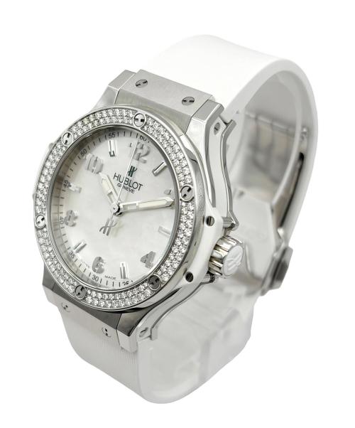 HUBLOT（ウブロ）BigBang All Whtite Diamonds Mother of Pearl ビッグ・バン オールホワイト ダイヤモンド マザーオブパール Ref.361.SE.6010.RW.1104 38mm ホワイトシェル文字盤の古着・服飾アイテム