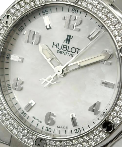 HUBLOT（ウブロ）BigBang All Whtite Diamonds Mother of Pearl ビッグ・バン オールホワイト ダイヤモンド マザーオブパール Ref.361.SE.6010.RW.1104 38mm ホワイトシェル文字盤の古着・服飾アイテム