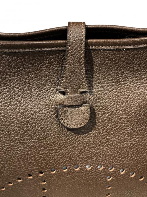 HERMES（エルメス）HERMES (エルメス) Evelyne 2 PM エブリン 2 PM/トリヨンクレマンス/ブラウン系/▢K刻印：2007年製造/シルバー金具 ブラウン サイズ:PMの古着・服飾アイテム