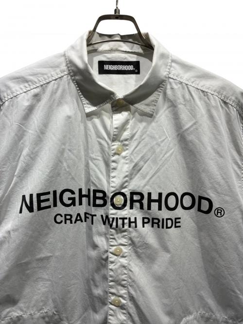 NEIGHBORHOOD（ネイバーフッド）NEIGHBORHOOD (ネイバーフッド) 半袖ロゴシャツ ホワイト サイズ:Mの古着・服飾アイテム