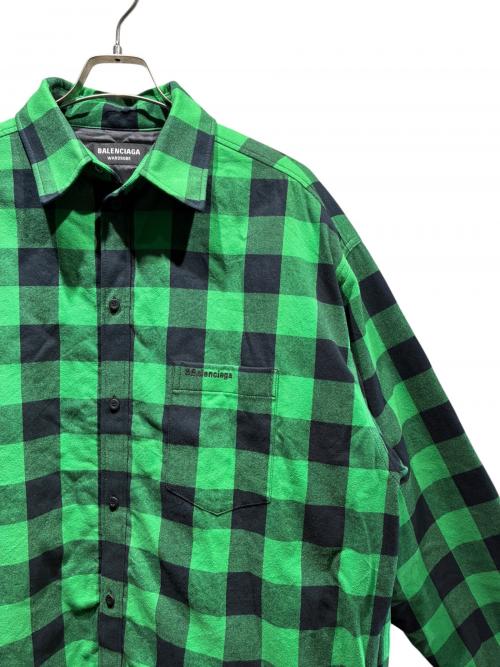 BALENCIAGA（バレンシアガ）BALENCIAGA (バレンシアガ) シャツジャケット グリーン サイズ:44の古着・服飾アイテム