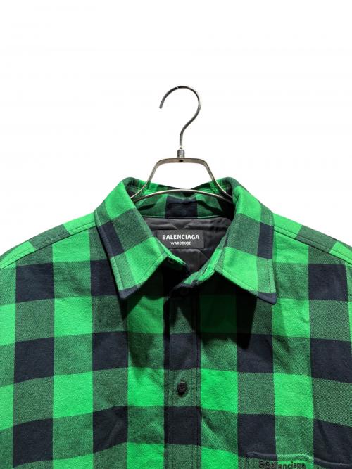 BALENCIAGA（バレンシアガ）BALENCIAGA (バレンシアガ) シャツジャケット グリーン サイズ:44の古着・服飾アイテム
