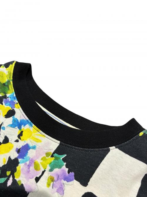OFFWHITE（オフホワイト）OFFWHITE (オフホワイト) チェッカーフラワーTシャツ ホワイト×ブラック サイズ:Sの古着・服飾アイテム