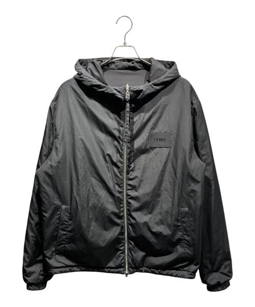 FENDI（フェンディ）FENDI (フェンディ) リバーシブルダウンジャケット ブラック サイズ:52の古着・服飾アイテム