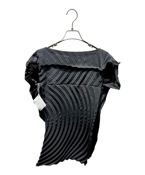 ISSEY MIYAKE（イッセイミヤケ）ISSEY MIYAKE (イッセイミヤケ) プリーツブラウス ブラック サイズ:2の古着・服飾アイテム