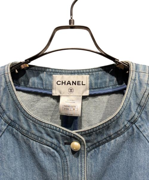 CHANEL（シャネル）CHANEL (シャネル) ココマークデニムボレロ スカイブルー サイズ:38の古着・服飾アイテム