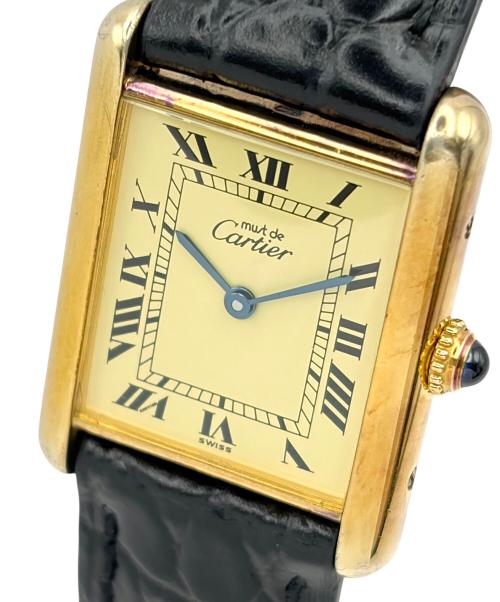 Cartier（カルティエ）Cartier (カルティエ) Must de Cartier Tank マスト ドゥ カルティエ タンク LM Ref.590005 23.5mm アイボリー文字盤 アイボリー サイズ:LM/23.5mm/15-19cmの古着・服飾アイテム