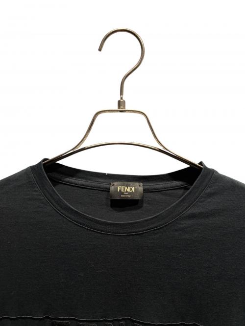 FENDI（フェンディ）FENDI (フェンディ) ロゴTシャツ ブラック サイズ:Lの古着・服飾アイテム