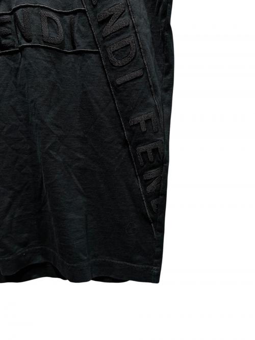 FENDI（フェンディ）FENDI (フェンディ) ロゴTシャツ ブラック サイズ:Lの古着・服飾アイテム