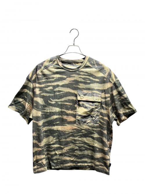 JIL SANDER（ジルサンダー）JIL SANDER (ジルサンダー) 異素材切替ポケットTシャツ ベージュ×ブラック サイズ:Sの古着・服飾アイテム
