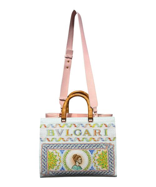 BVLGARI（ブルガリ）BVLGARI (ブルガリ) CASABLANCA (カサブランカ) トートバッグ ホワイト サイズ:-の古着・服飾アイテム