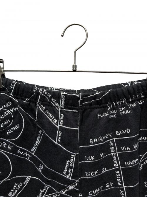SUPREME（シュプリーム）SUPREME (シュプリーム) Gonz Embroidered Map Sweatshort ブラック サイズ:Lの古着・服飾アイテム