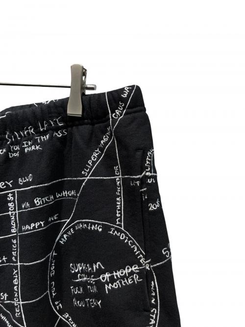 SUPREME（シュプリーム）SUPREME (シュプリーム) Gonz Embroidered Map Sweatshort ブラック サイズ:Lの古着・服飾アイテム
