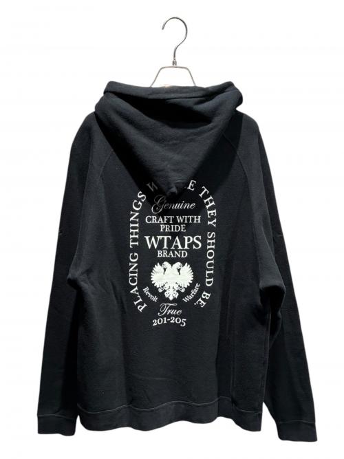 WTAPS（ダブルタップス）WTAPS (ダブルタップス) ロゴプリントパーカー ブラック サイズ:XLの古着・服飾アイテム