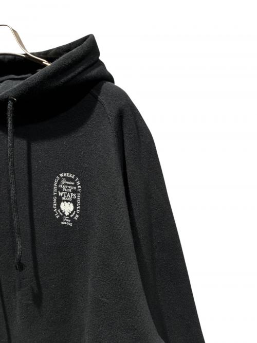 WTAPS（ダブルタップス）WTAPS (ダブルタップス) ロゴプリントパーカー ブラック サイズ:XLの古着・服飾アイテム
