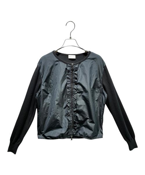 MONCLER（モンクレール）MONCLER (モンクレール) ナイロン切替ジップカーディガン ブラック サイズ:Lの古着・服飾アイテム
