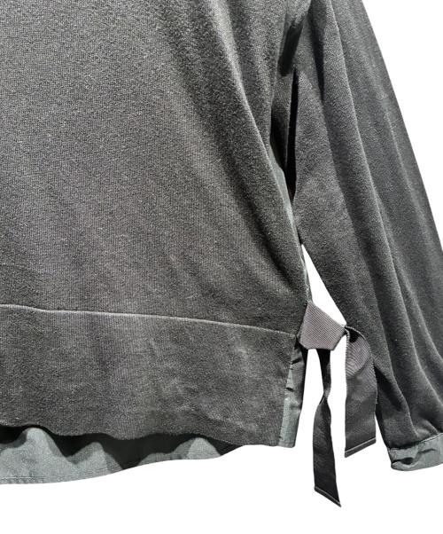 MONCLER（モンクレール）MONCLER (モンクレール) ニット切替カットソー ブラック サイズ:Lの古着・服飾アイテム