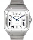 Cartierカルティエ）の古着「Santos de Cartier LM サントス ドゥ カルティエ LM Ref.WSSA0018 39.8mm シルバー文字盤」｜ホワイト