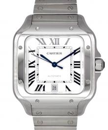 Cartier（カルティエ）の古着「Santos de Cartier LM サントス ドゥ カルティエ LM Ref.WSSA0018 39.8mm シルバー文字盤」｜ホワイト