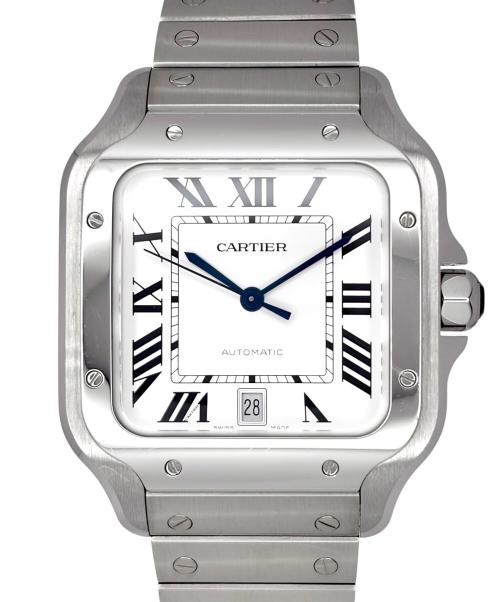 Cartier（カルティエ）Cartier (カルティエ) Santos de Cartier LM サントス ドゥ カルティエ LM Ref.WSSA0018 39.8mm シルバー文字盤 ホワイト サイズ:39.8mm/18cmの古着・服飾アイテム