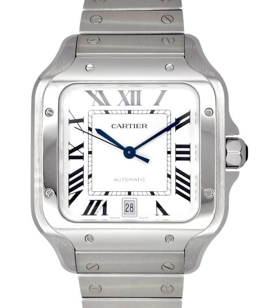 Cartier（カルティエ）Cartier (カルティエ) Santos de Cartier LM サントス ドゥ カルティエ LM Ref.WSSA0018 39.8mm シルバー文字盤 ホワイト サイズ:39.8mm/18cmの古着・服飾アイテム