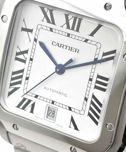 Cartier（カルティエ）Cartier (カルティエ) Santos de Cartier LM サントス ドゥ カルティエ LM Ref.WSSA0018 39.8mm シルバー文字盤 ホワイト サイズ:39.8mm/18cmの古着・服飾アイテム